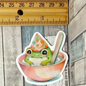 🌀10/$10🌀 Cartoon Kawaii Frog Reusable Waterproof Vinyl Sticker Decal